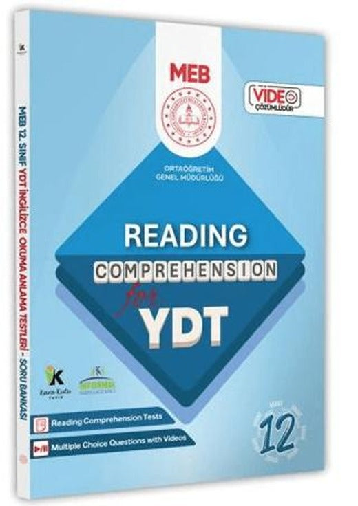 2025 YDT MEBİ İngilizce 12. Sınıf Reading Okuma-Anlama Kitabı Soru Bankası Video Çözümlü