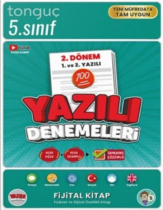 5. Sınıf Yazılı Denemeleri 2. Dönem 1 ve 2. Yazılı | Tonguç Akademi (İnce Kapak )