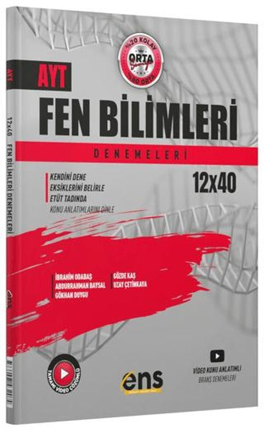 AYT Fen Bilimleri 12X40 Denemeleri | ENS Yayınları (Ciltsiz)