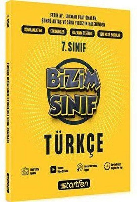7. Sınıf Bizim Sınıf Türkçe Etkinlikli Soru Bankası | Startfen Yayınları (İnce Kapak)