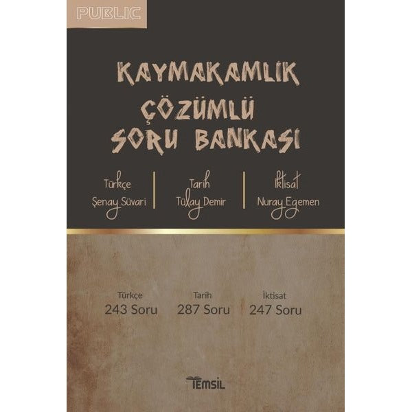 Public Kaymakamlık Çözümlü Soru Bankası | Temsil Kitap (Ciltsiz)