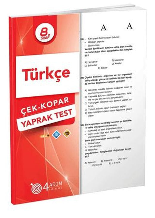 8. Sınıf Türkçe Çek-Kopar Yaprak Test