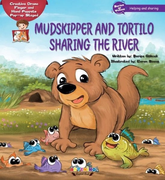 Mudskipper and Tortilo Sharing The River - Creative Drama Finger and Hand Puppets Pop-up Staged | Artenino Yayıncılık