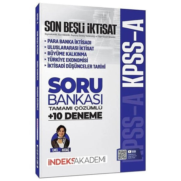 2026 KPSS A Grubu İktisat Son Beşli Soru Bankası ve 10 Deneme Çözümlü | İndeks Akademi (İnce Kapak)