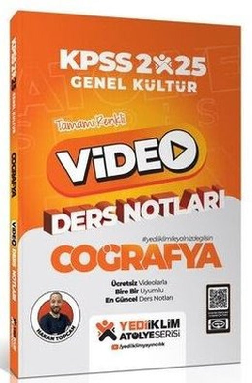 2025 KPSS Atölye Genel Kültür Coğrafya Video Ders Notları | Yediiklim Yayınları (İnce Kapak)