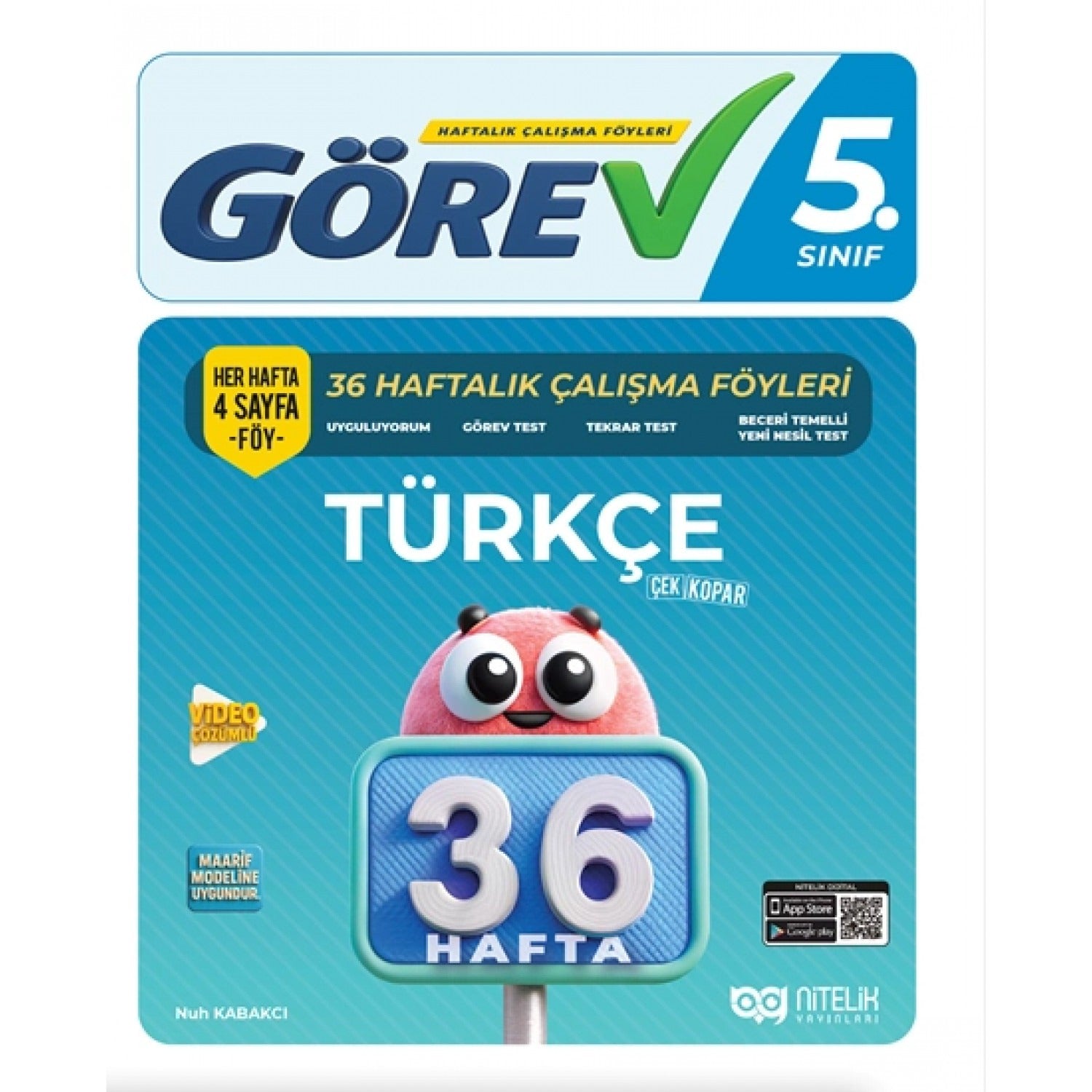 5. Sınıf Türkçe Görev 36 Haftalık Çalışma Föyleri
