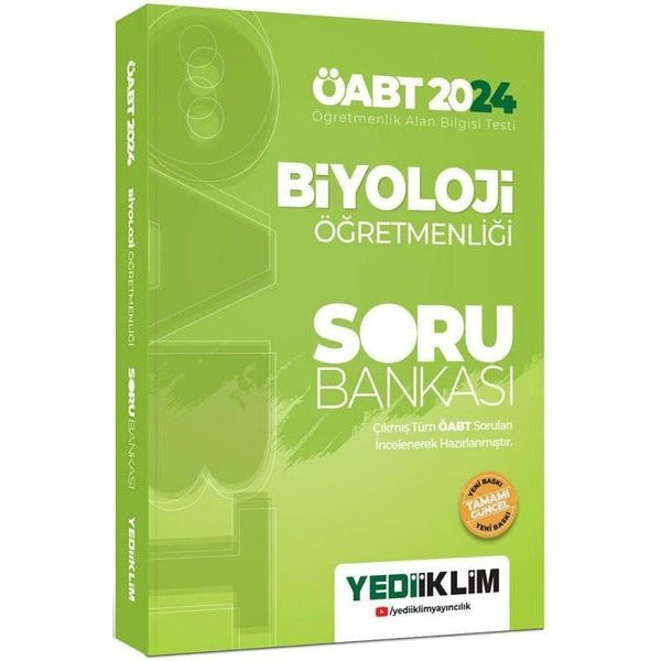 2024 ÖABT Biyoloji Öğretmenliği Soru Bankası | Yediiklim Yayınları (Ciltsiz)