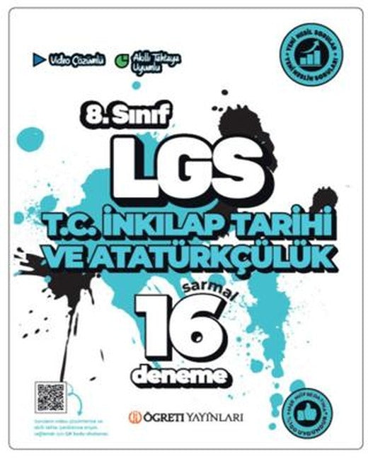 LGS 8. Sınıf T.C. İnkilap Tarihi ve Atatürkçülük Sarmal 16 Deneme | Öğreti Akademi (Ciltsiz)