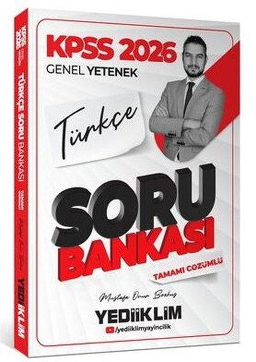 2026 KPSS Genel Yetenek Türkçe Tamamı Çözümlü Soru Bankası | Yediiklim Yayınları (İnce Kapak)