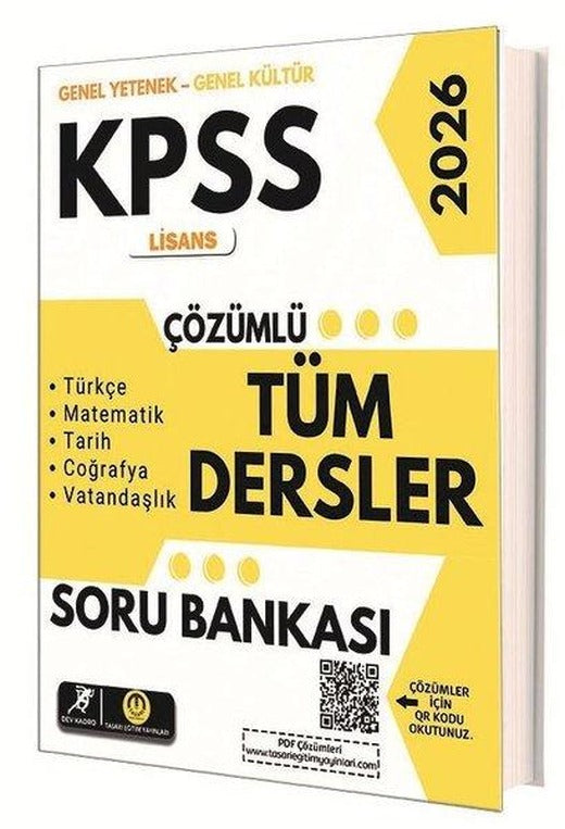 2026 KPSS Lisans Tüm Dersler Çözümlü Soru Bankası | Tasarı Akademi (İnce Kapak)