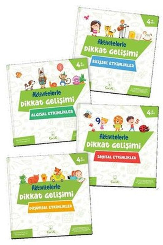Aktivitelerle Dikkat Gelişimi Serisi Seti - 4 Kitap Takım | Floki Çocuk