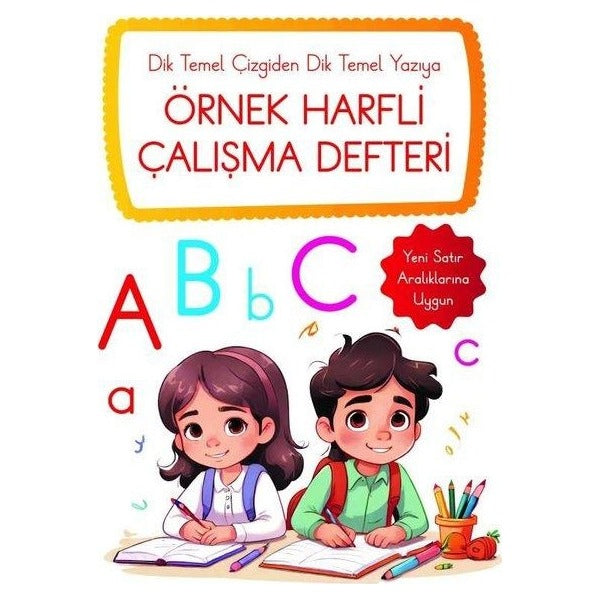 Örnek Harfli Çalışma Defteri - Dik Temel Çizgiden Dik Temel Yazıya | Parıltı Yayınları (İnce Kapak)