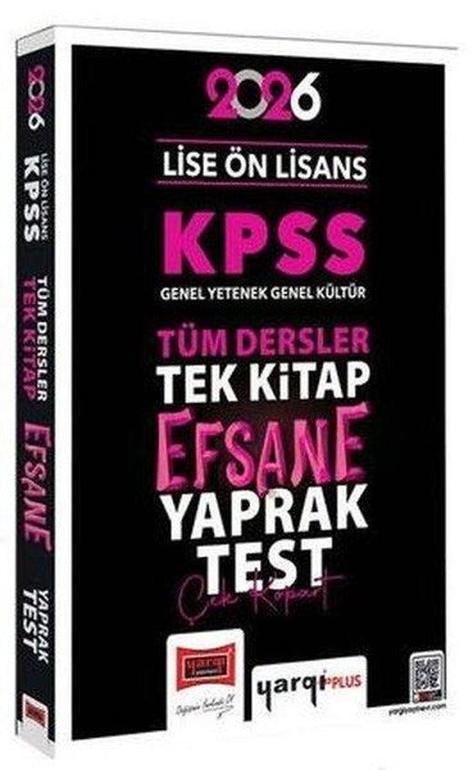 2026 KPSS Lise Ön Lisans GK - GY Tüm Dersler Tek Kitap Efsane Çek Kopart Yaprak Test | Yargı Yayınları (İnce Kapak)