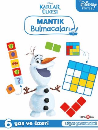 Disney Eğitsel Karlar Ülkesi Çıkartmalı Mantık Bulmacaları | Beta Kids (Ciltsiz)  - Resim 1