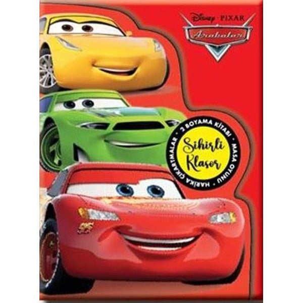 Disney Pixar Arabalar - Sihirli Klasör - Kırmızı | Doğan Çocuk (İnce Kapak)
