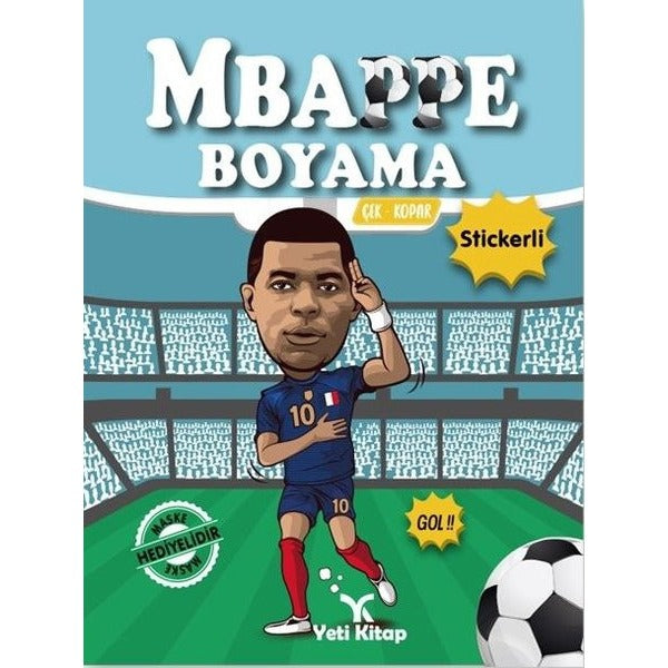 Mbappe Boyama - Çek Kopar Stickerli | Yeti Kitap (İnce Kapak)