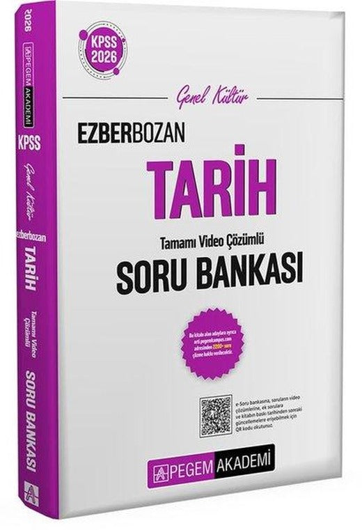 2026 KPSS Genel Yetenek Genel Kültür Ezberbozan Tarih Tamamı Video Çözümlü Soru Bankası | Pegem Akademi Yayıncılık (İnce Kapak)