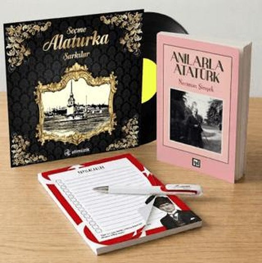 Seçme Alaturka Şarkılar Plak - Anılarla Atatürk - Bloknot ve Kalem | Plak (Ciltsiz)