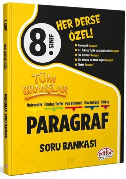 8. Sınıf Tüm Branşlar Paragraf Soru Bankası