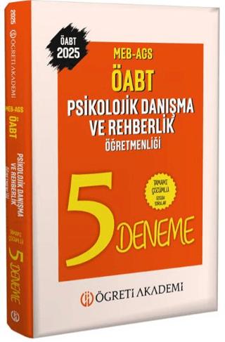 2025 MEB AGS ÖABT Psikolojik Danışma ve Rehberlik Öğretmenliği Tamamı Çözümlü 5 Deneme | Öğreti Akademi (Ciltsiz)  - Resim 1