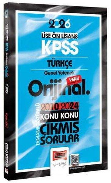 2026 KPSS Lise - Önlisans Türkçe Orijinal 2010 - 2024 Konu Konu Çıkmış Sorular | Yargı Yayınları (İnce Kapak)  - Resim 1