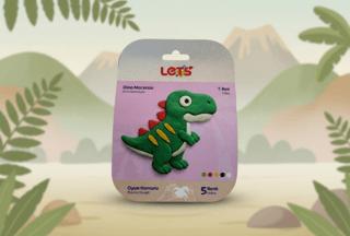 Let’s Mini Changelle 5 Renk Dino Macerası T-rex Oyun Hamuru 120g | Lets - Resim 1