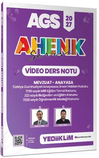 2027 AGS Ahenk Serisi Mevzuat - Anayasa Video Ders Notu | Yediiklim Yayınları (Ciltsiz)  - Resim 1