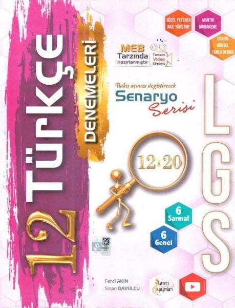 8.Sınıf LGS 1.Dönem Türkçe 12 Deneme - 2023 Özel Baskı - Kolektif kitap kapağı