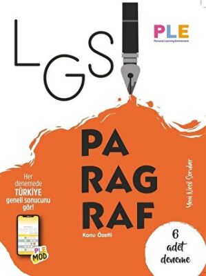 PLE - LGS - Paragraf Kitabı + 6 Türkçe Denemesi - Kolektif kitap kapağı
