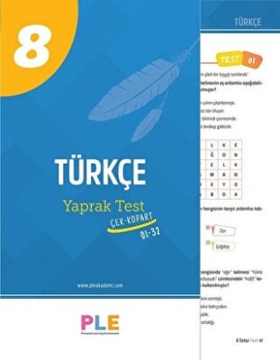 Birey PLE 8. Sınıf Türkçe 32 Yaprak Test - Kolektif kitap kapağı