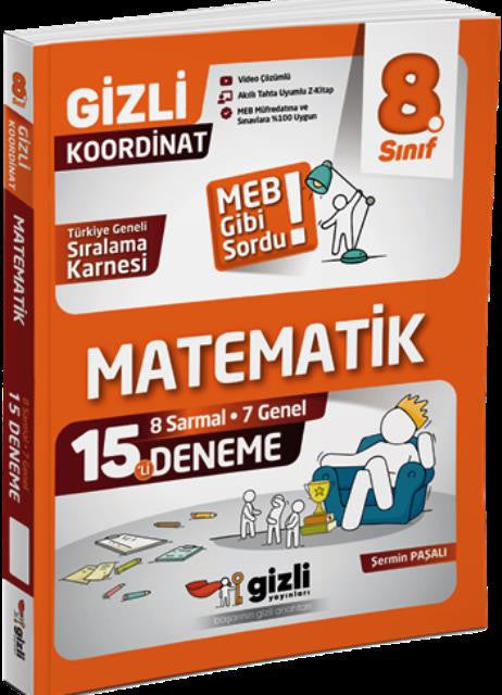 8.Sınıf Matematik 15' li Deneme kitap kapağı