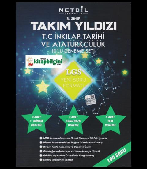 8.Sınıf T.C İnkılap Tarihi ve Atatürkçülük 10 Deneme kitap kapağı