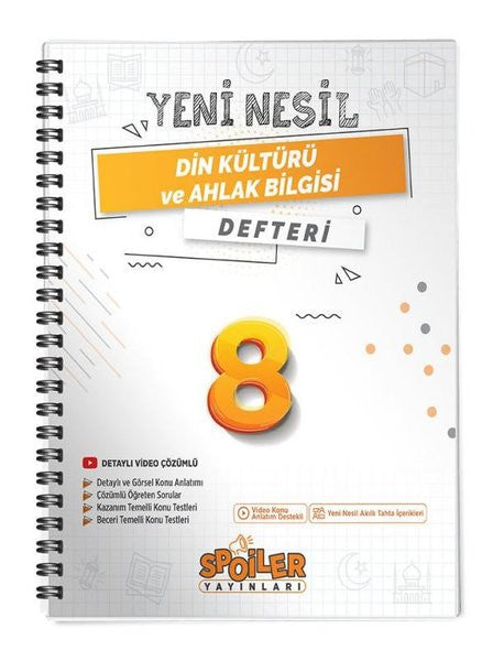 8.Sınıf Yeni Nesil Din Kültürü ve Ahlak Bilgisi Defteri - Komisyon kitap kapağı