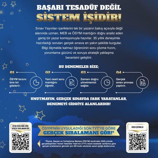 250 Yazardan Sınav Kalitesinde TYT 5 Deneme: Çıkması Muhtemel 600 Soru | Sınav Yayınları (İnce Kapak)  - Resim 2