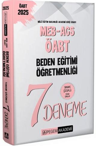 2025 MEB-AGS-ÖABT Beden Eğitimi Öğretmenliği Tamamı Çözümlü 7 Deneme | Pegem Akademi Yayıncılık (Ciltsiz)  - Resim 1