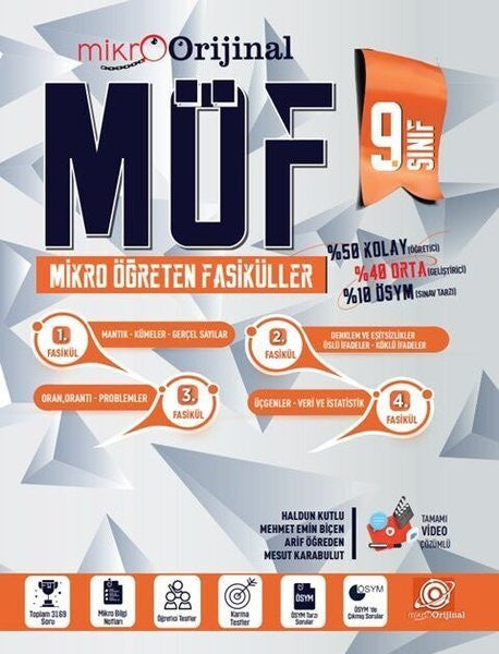 9. Sınıf Matematik MÖF Mikro Öğreten Fasiküller - Haldun Kutlu kitap kapağı