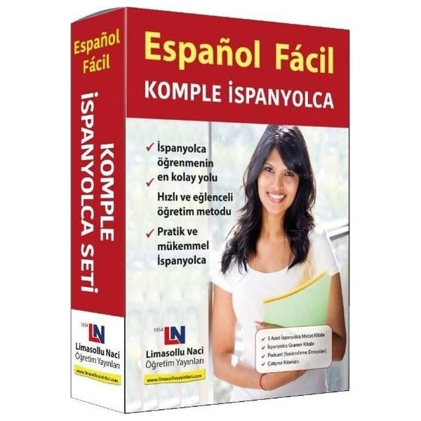 Kolay İspanyolca Seti | Limasollu Naci Öğretim Yay. (Ciltli)