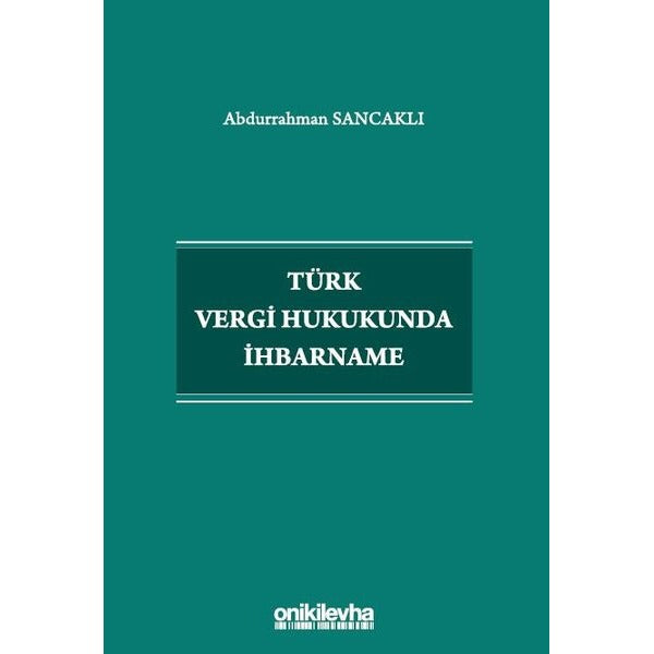 Türk Vergi Hukukunda İhbarname | On İki Levha Yayıncılık