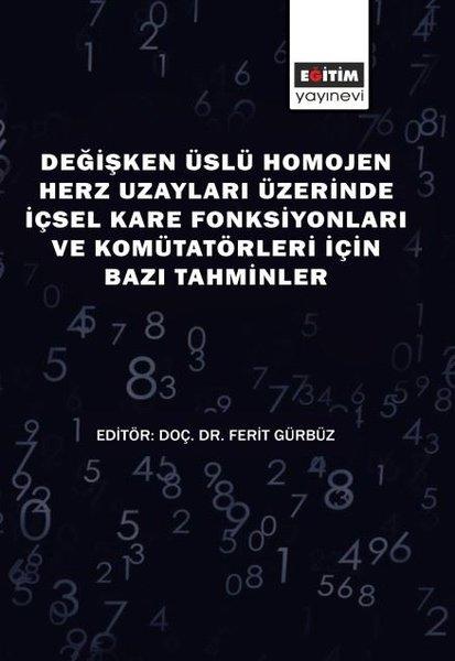 Değişken Üslü Homojen Herz Uzayları Üzerinde İçsel Kare Fonksiyonları ve Komütatörleri İçin Bazı Tahminler | Eğitim Yayınevi (İnce Kapak)  - Resim 1