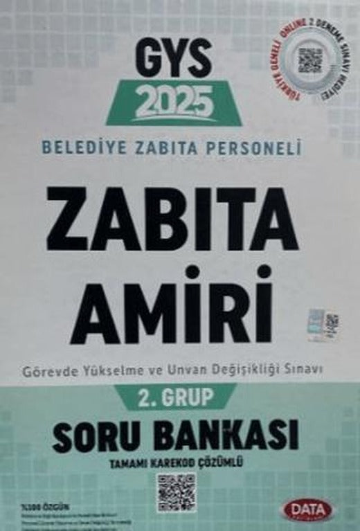 2025 Belediye Zabıta Personeli Zabıta Amiri 2. Grup Soru Bankası | Data Yayınları (Ciltsiz)