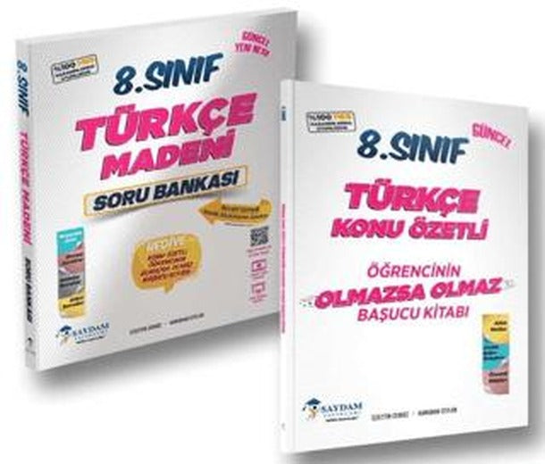 8. Sınıf Türkçe Madeni Soru Bankası - 8. Sınıf Türkçe Olmazsa Olmaz Başucu Kitabı | Saydam Yayınları (Ciltsiz)