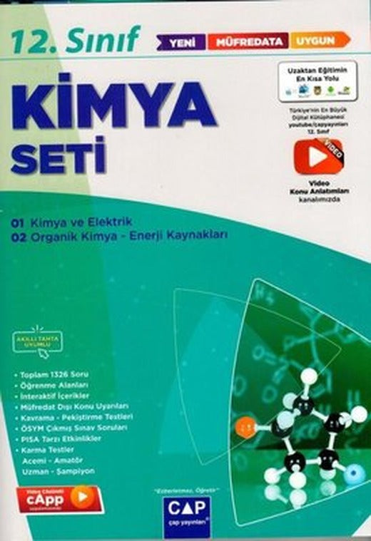 2022 12.Sınıf Anadolu Lisesi Kimya Seti | Çap Yayınları (İnce Kapak)