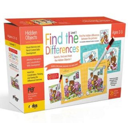 Find the Differences-1 (Level 1) - Search, Find and Mark the Hidden Objects-1 - Ages 2-5 | Piar Kids (Ciltsiz)