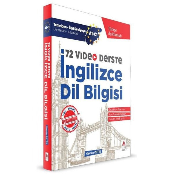 İngilizce Dil Bilgisi (72 Video Derste) A1 - C1 Türkçe Açıklamalı | Delta Kültür Yayınevi (İnce Kapak)