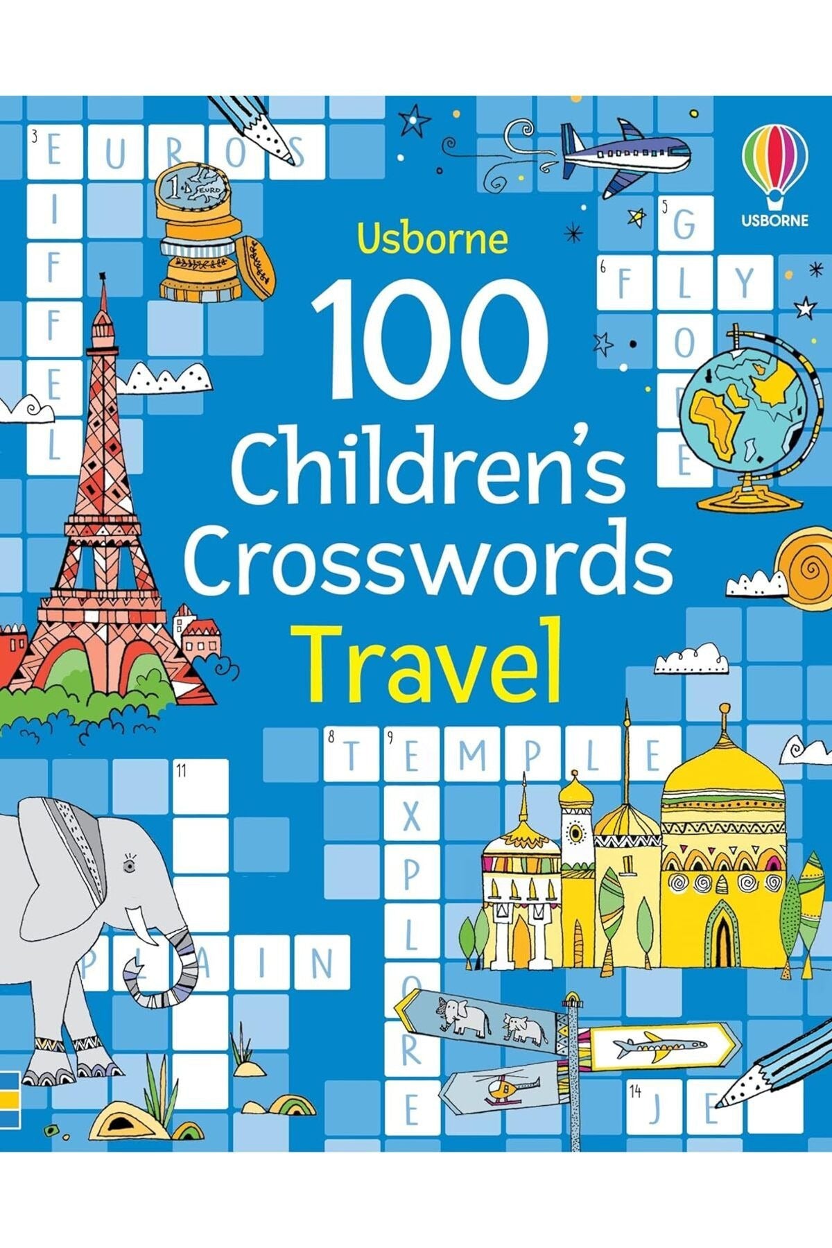 100 Children's Crosswords: Travel | Usborne (Ciltsiz)