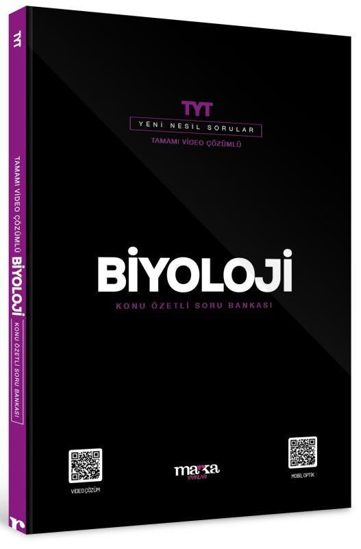 2025 TYT Biyoloji Konu Özetli Yeni Nesil Soru Bankası Tamamı Video Çözümlü | Marka Yayınları (İnce Kapak)