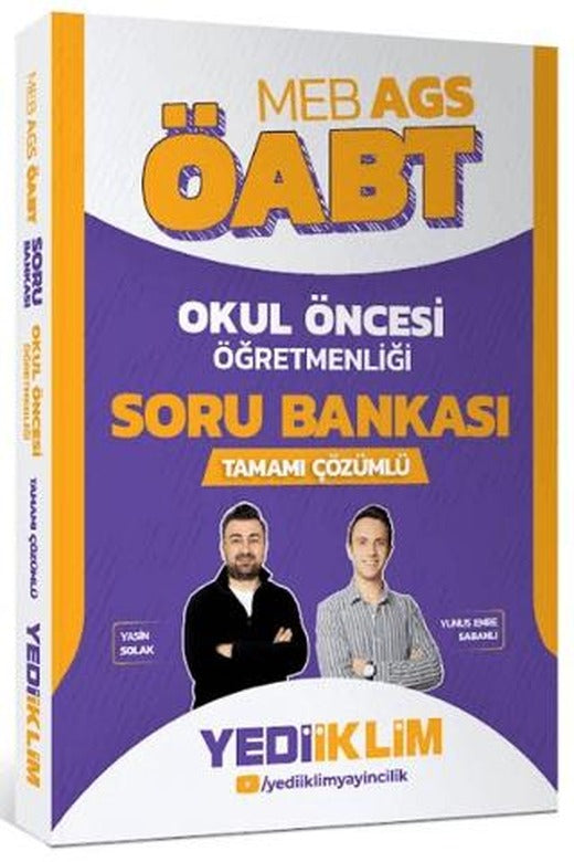 MEB AGS ÖABT Okul Öncesi Öğretmenliği Tamamı Çözümlü Soru Bankası | Yediiklim Yayınları (Ciltsiz)