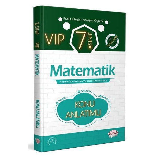 7.Sınıf VIP Matematik Hızlı Konu Anlatımlı | Editör (İnce Kapak)