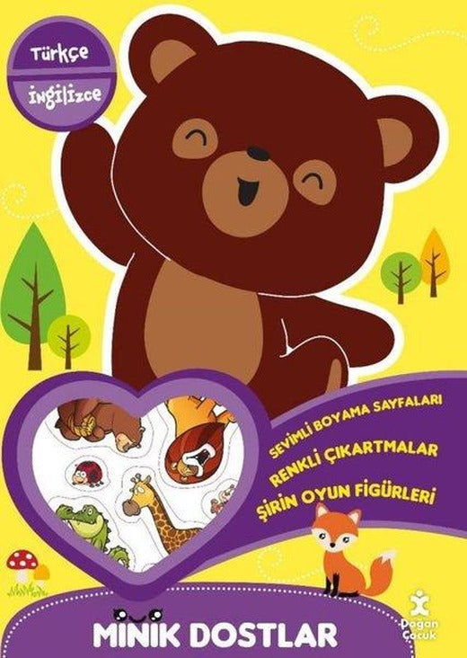 Minik Dostlar Ormanda Yürüyüş Boyama Kitabı - Türkçe İngilizce | Doğan Çocuk (İnce Kapak)