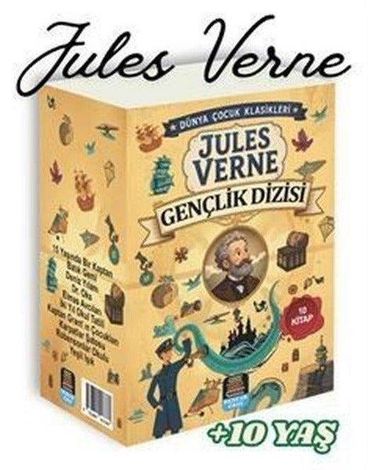 Jules Verne Gençlik Dizisi Seti - 10 Kitap Takım | Mercan Okul (İnce Kapak)
